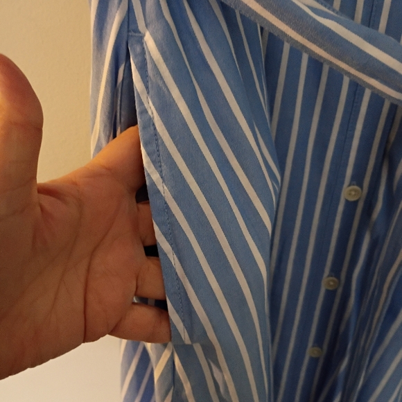 Pact 100% Organic Cotton Sunset Lightweight Cotton Sleeveless Stripe Shirtdress - Picture 3 of 7